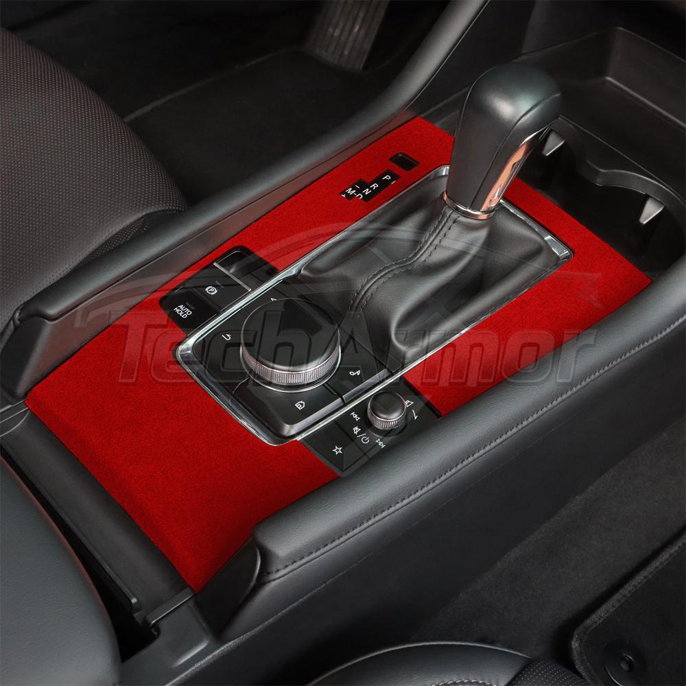 BDN1 For Mazda 3 Axela 2019 2020 2021 2022 2023 2024 2025 Central Console Gear Shift Panel Top Suede Sticker Car Interior Trim