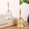 Retro Rose Church Bell Clear Sound Golden Dinner Bell Table Decor Pet Bell School