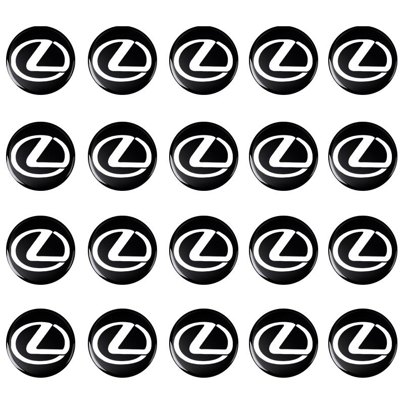 5/10/20Pcs Car 3D Aluminium Emblem Key Shell Remote Fob Stickers For Lexus IS IS250 IS250C IS300 IS300C IS350 IS350C F SPORT RX