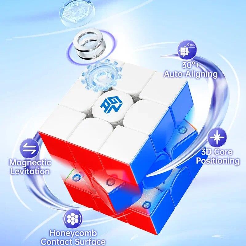 GAN 356M Maglev Magic Cube 3x3x3 Профессиональный скоростной пазл Магнитный GAN 356M 3×3 Детская игрушка 3x3x3 GAN356 M Original Cubo Magico