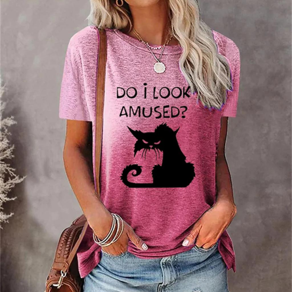Summer New Fashion Women's Clothing 3d Print T-shirt Daily Wear Top's Shirt Casual Simple Letter T Regular Shirt Streetwear
