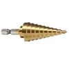1Pc Hex Titanium Step Cone Drill Bit Hole Cutter 4-22mm HSS for Sheet Metal Wood