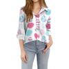 Women's Shirt Blouse Print Button Long Sleeve Casual Basic Shirt Collar Regular Top