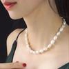 Women Bridal Wedding Party 8-9mm Natural Freshwater Pearl Necklace Women Jewelry Anniversary
