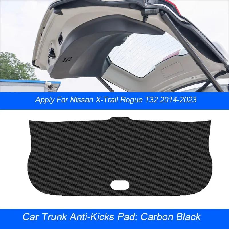 Car PU Leather Mat Anti-kick Cushion Trunk Weather Dustproof Tailgate Sticker For Nissan X-TRAIL Rogue T31 T32 T33 2008-