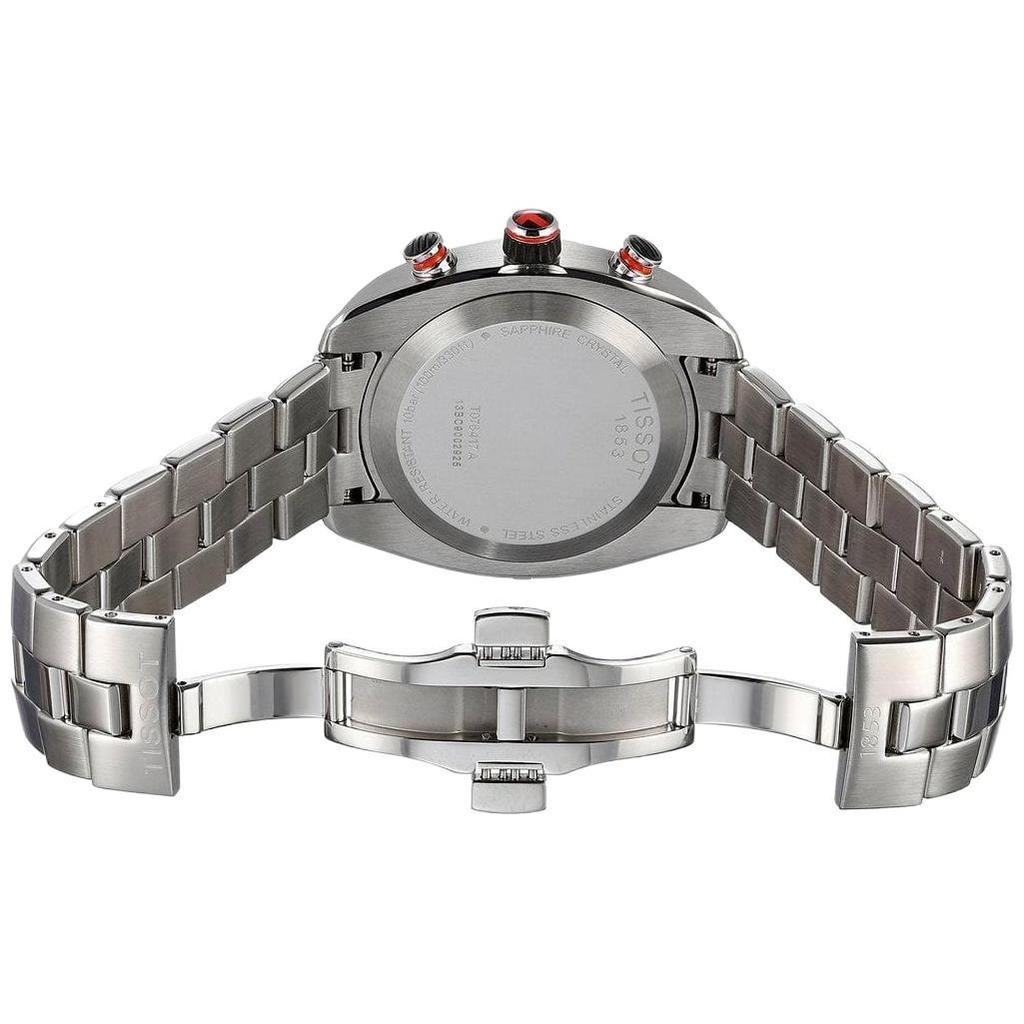 Tissot Мужские часы Коллекция Sport Кварцевый механизм 43,8 мм Серый циферблат Корпус из нержавеющей стали T076.417.11.067.00