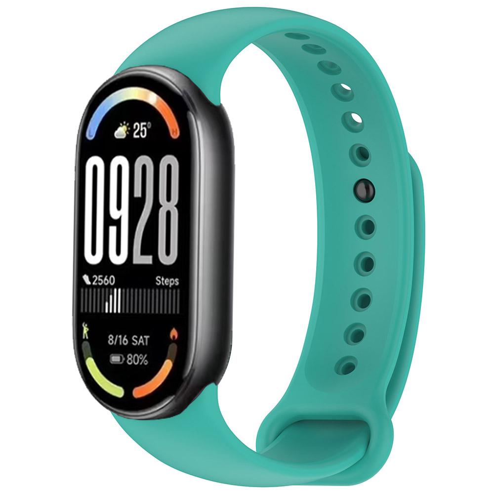 Спортивный силиконовый ремешок для Xiaomi Mi Band 10 9 8 NFC Мягкий дышащий сменный ремешок для запястья для Xiaomi Mi Band 10 Браслет Correa