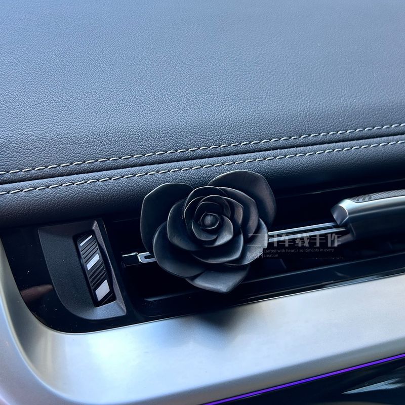 Car Air Freshener for Air Conditioning Vent, Car Interior Decoration, High-End Austin Rose Aroma Diffuser Ornament