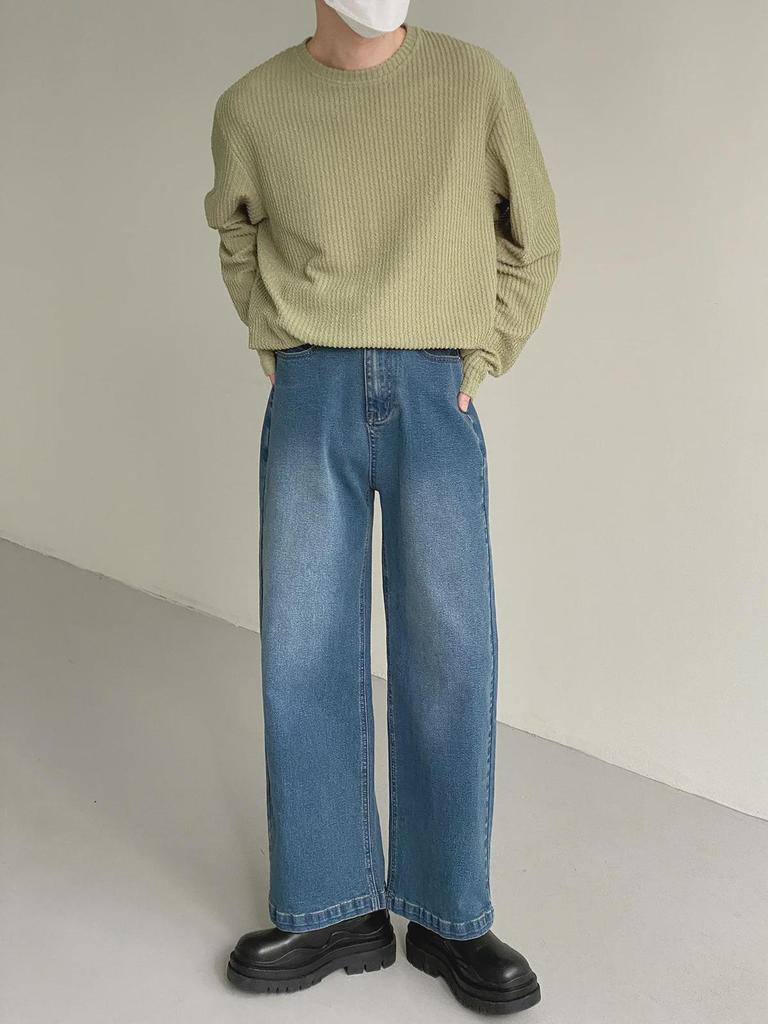 Мужская модная японская полосатая футболка свободного кроя с длинными рукавами