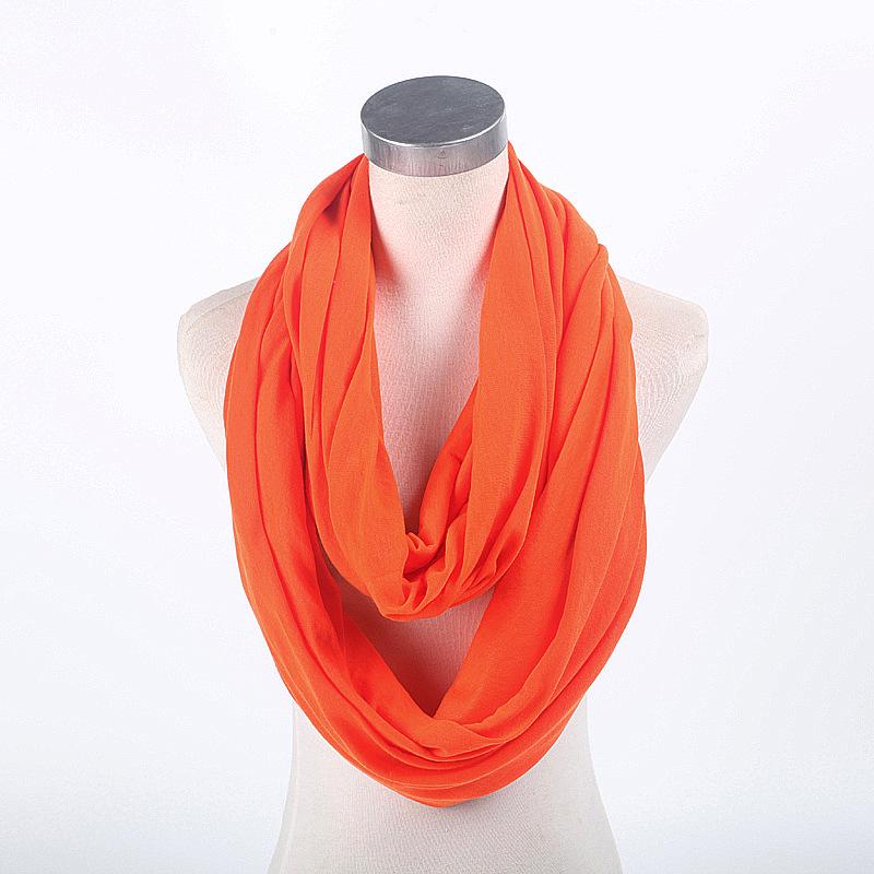 Solid Cotton Seamless Infinity Scarf, Shawl & Nursing Cover