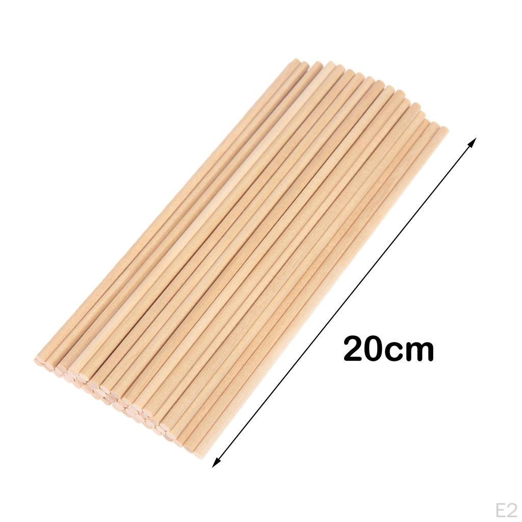 Неокрашенные деревянные дюбели-палочки для торта из твердой древесины