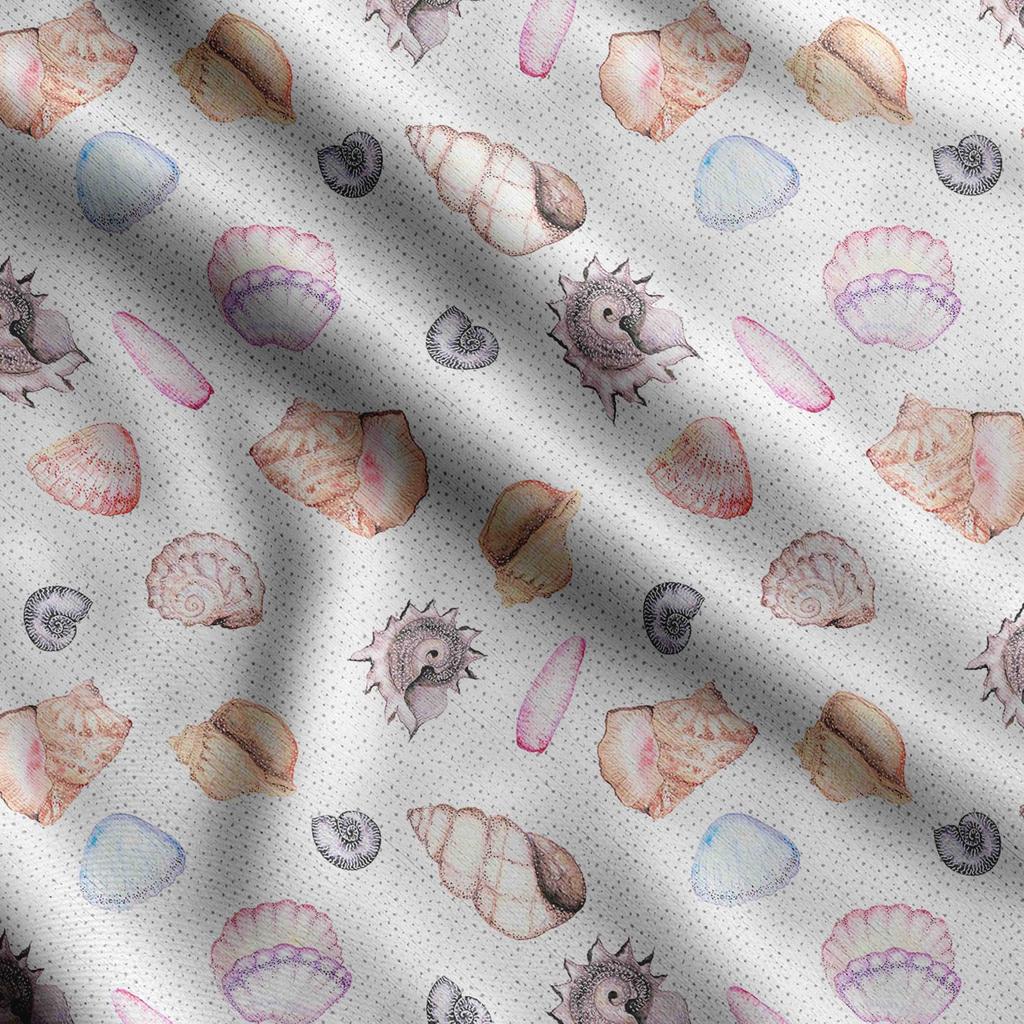 Soimoi Принт морских ракушек, хлопковый батист, ткань для квилтинга, продаваемая во дворе, хлопчатобумажная ткань средней плотности шириной 42 дюйма,