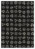 Tenugui Hand Chusen Made In Kabuki Crest Niwa-zome Towel, Dyeing, 100% Cotton, Japan, (Black)