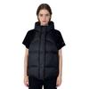 Cotton vest women's new knitted splicing stand-up collar cotton vest women's loose thickened vest versatile and thin jacket