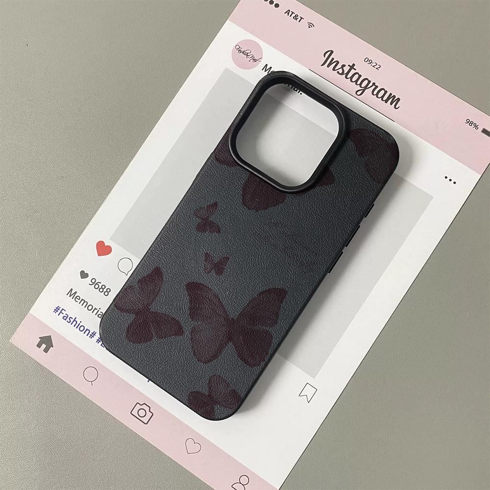 Розовый чехол-бабочка для iPhone 17 16 15 14 Plus 13 12 11 Pro Max Эстетичный Мягкий ТПУ Ударопрочный Защитный Чехол