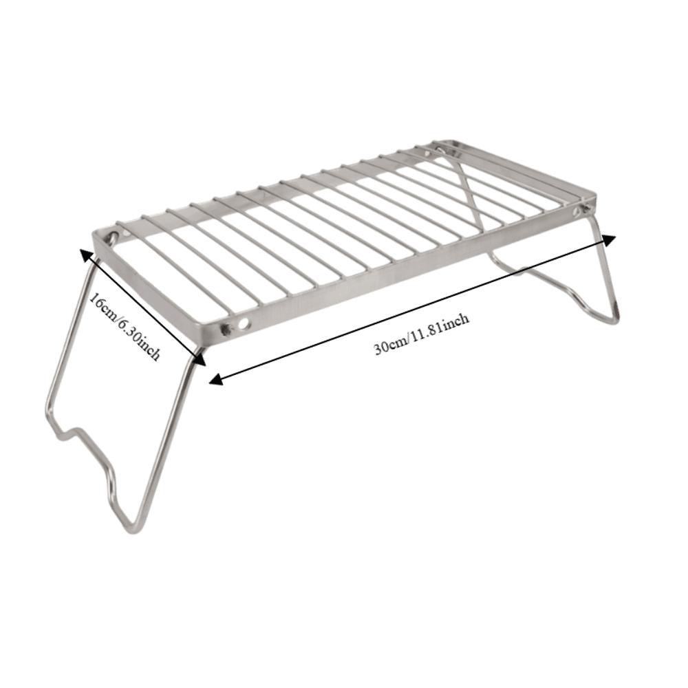 Sliver Backpacking Grill Stainless Steel Folding Grill Rack Campfire Grill Backpacking Hiking