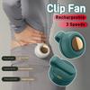 Мини вентилятор с клипсой на пояс, USB-перезаряжаемый летний охлаждающий вентилятор, 3-скоростной регулируемый портативный персональный охладитель, кондиционер для улицы