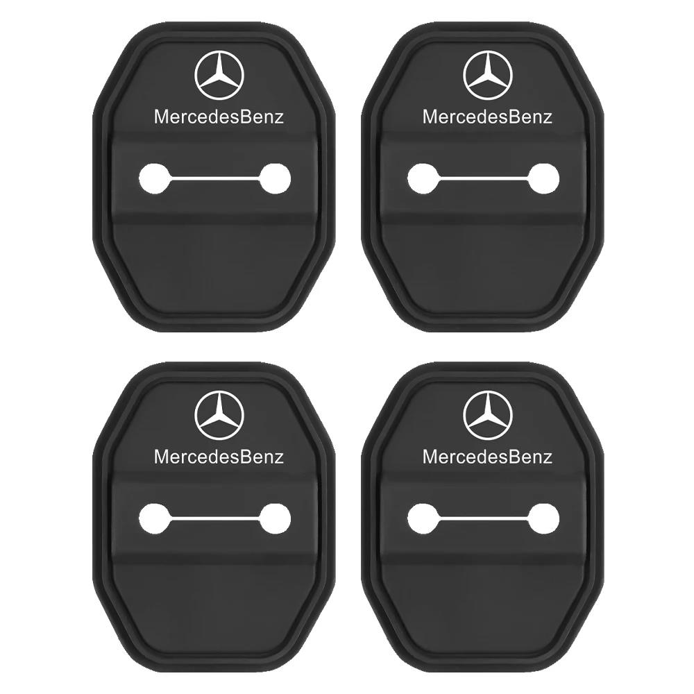 CRT1 Car Door Lock Protector Cover Stickers For Mercedes Benz AMG W126 W140 W190 W203 W204 W212 W222 Interior Mouldings GJM-SG-BENC