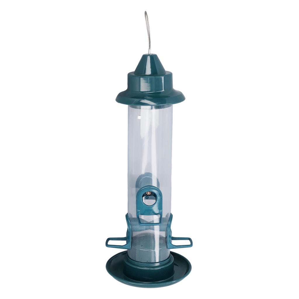 Подвесная кормушка для птиц, защищенная от белок, с регулируемым крючком, автоматическая кормушка для птиц с 4 жердочками для улицы