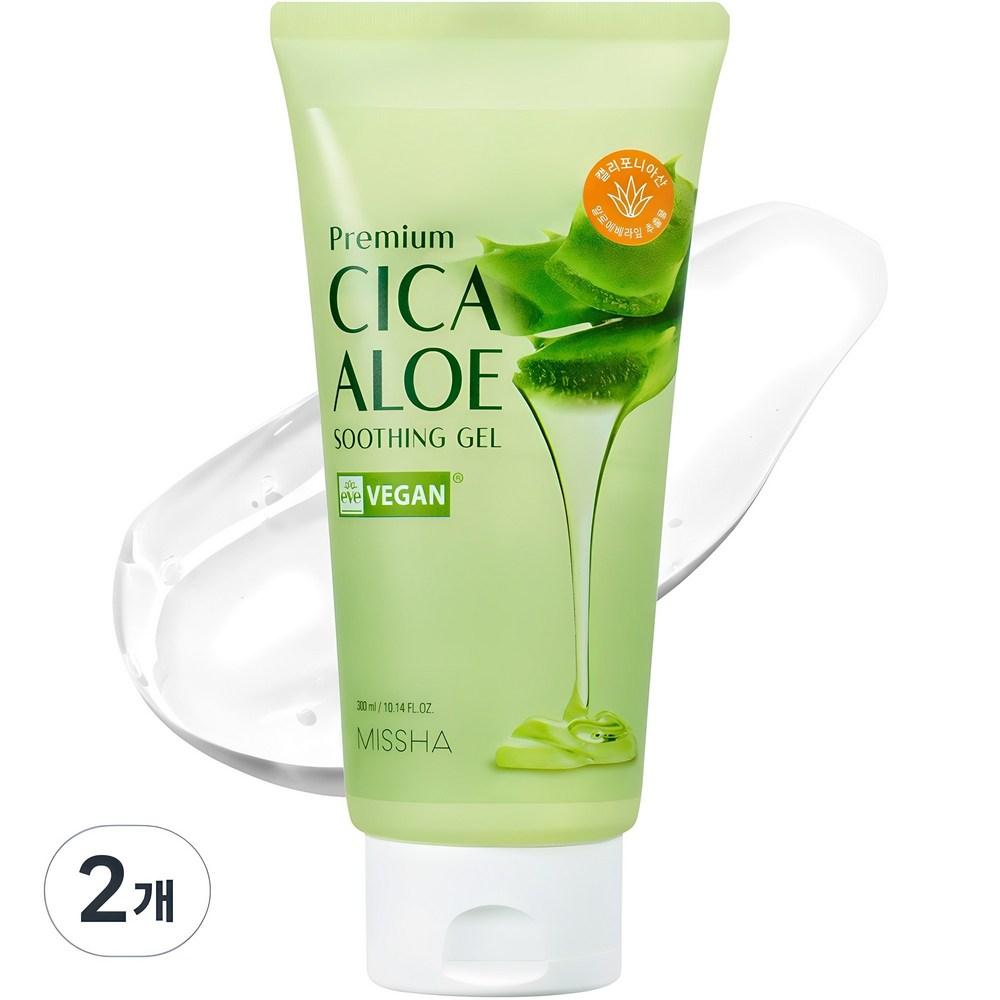 MISSHA Premium Cica Aloe Soothing Gel, 300ml, 2 Units