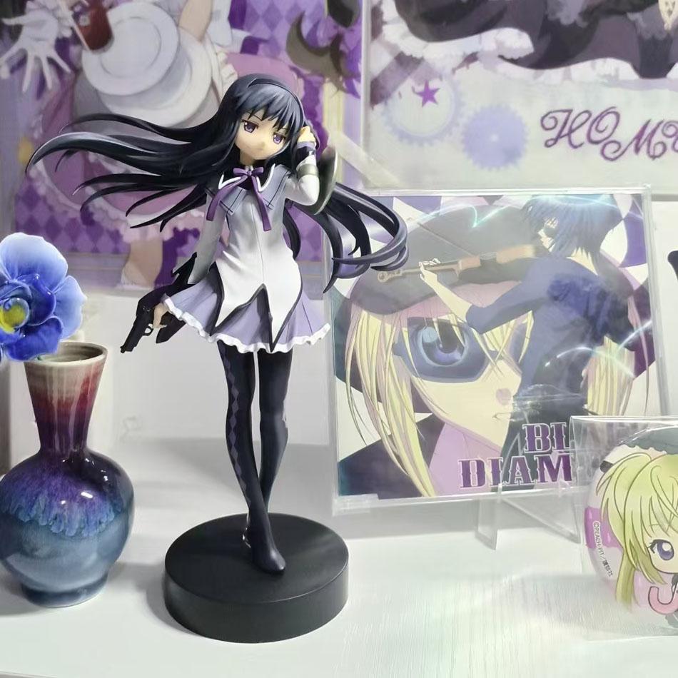 Puella Magi Madoka Magica Хомура Акэми ПВХ Аниме Фигурка Настольные Декоративные Украшения Лоли Коллекционная Модель