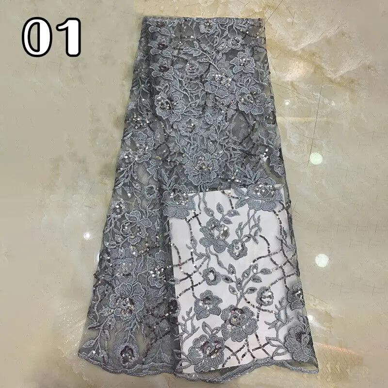 90x130см Ткань с вышивкой Цветок из пайеток Кружевная ткань с бисером Декор для свадебного платья DIY Сценический костюм Материал для свадебного вечернего платья