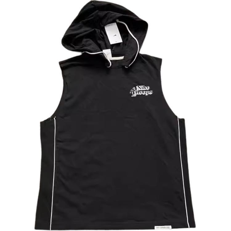 Nike Дышащий жилет с капюшоном Nike Dri-FIT Standard Issue с логотипом, черный DH7442-010