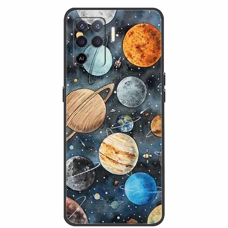 Для чехла OPPO Reno5 Lite Чехол Ударопрочный Мягкий силикон ТПУ Задняя крышка Для телефона Oppo Reno 5Z 5 Lite Чехол 5Lite CPH2205 Fundas