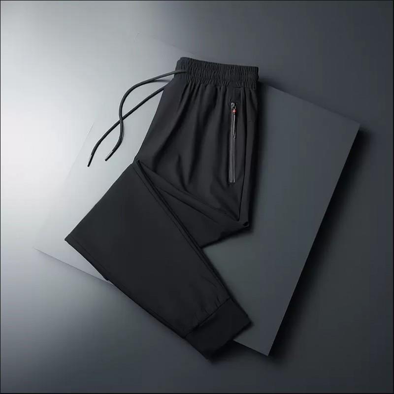 Mens Quick-Dry Lightweight Elastic Jogger Pants Casual Slim Fit With Drawstring Waist Multiple Pockets