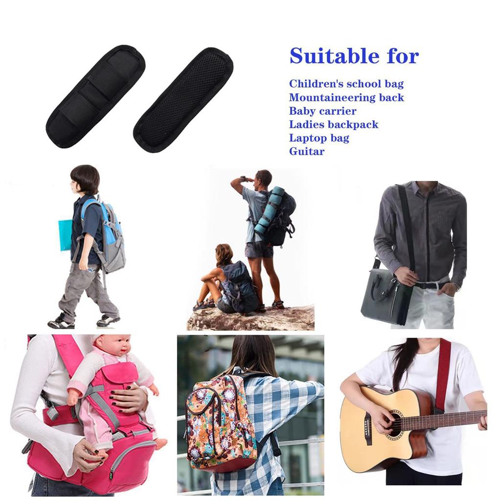 Сменные накладки на плечевые ремни Быстросохнущий дышащий дизайн Универсальные подушки для ремней для гитарных кейсов дорожных сумок