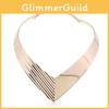V Shaped Creativity Metal Women Collar Necklace With Fashion Design Geometric