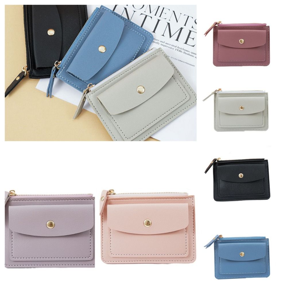 Многофункциональный кожаный кошелек для монет квадратный короткий держатель для кредитных карт кошелек на молнии короткий кошелек для путешествий