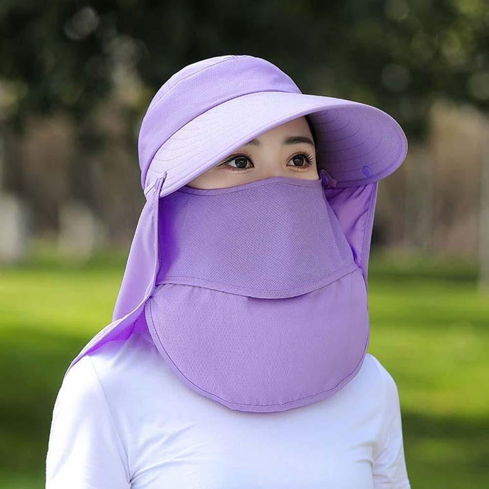 Face Covering Sunshade Shawl Cap Anti-UV Picking Tea Hat Fisherman Hat Shawl Mask Hat Sport