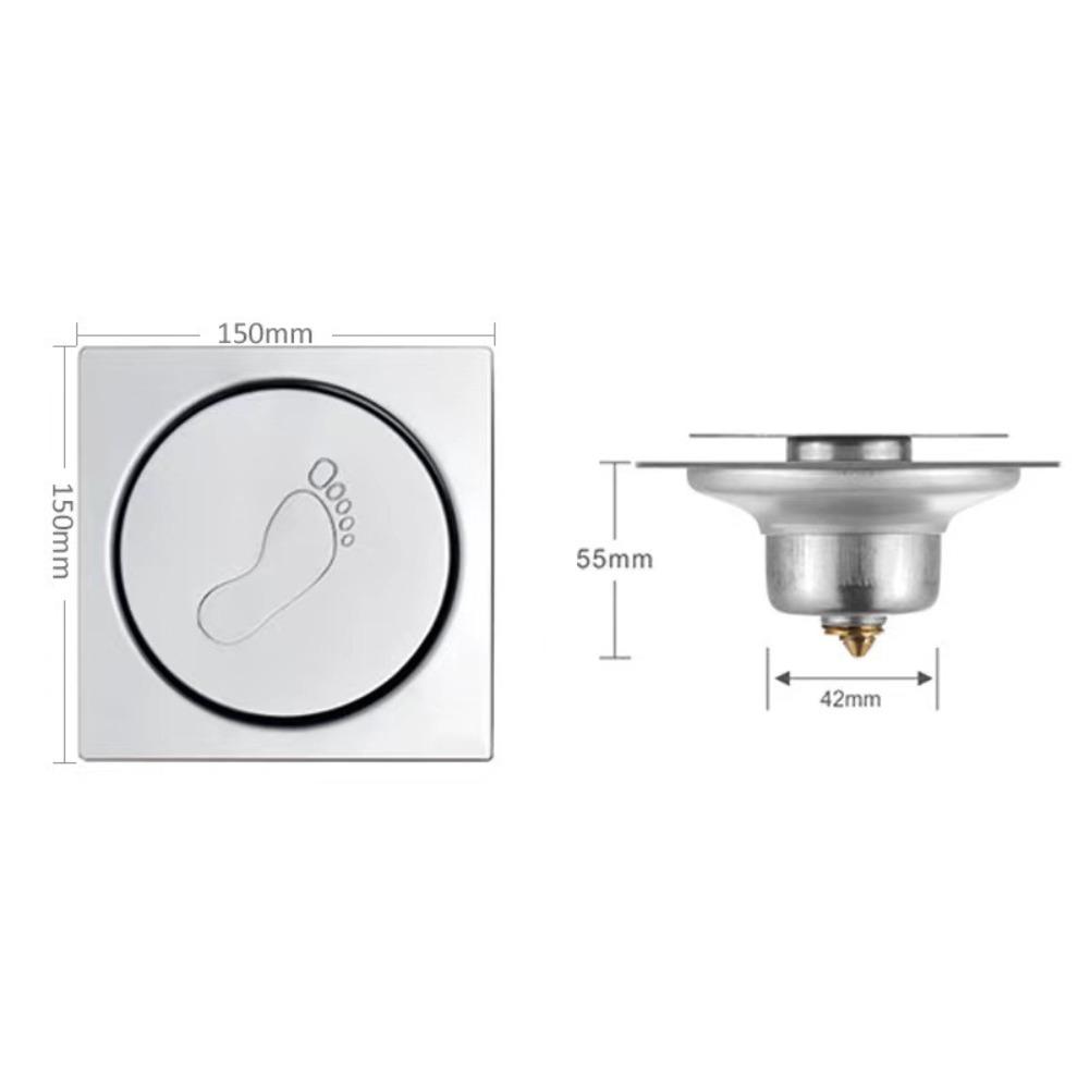 Pop Up Bounce Press-Type Floor Drain Metal Drain Filter Creative Shower Foot Floor Drain