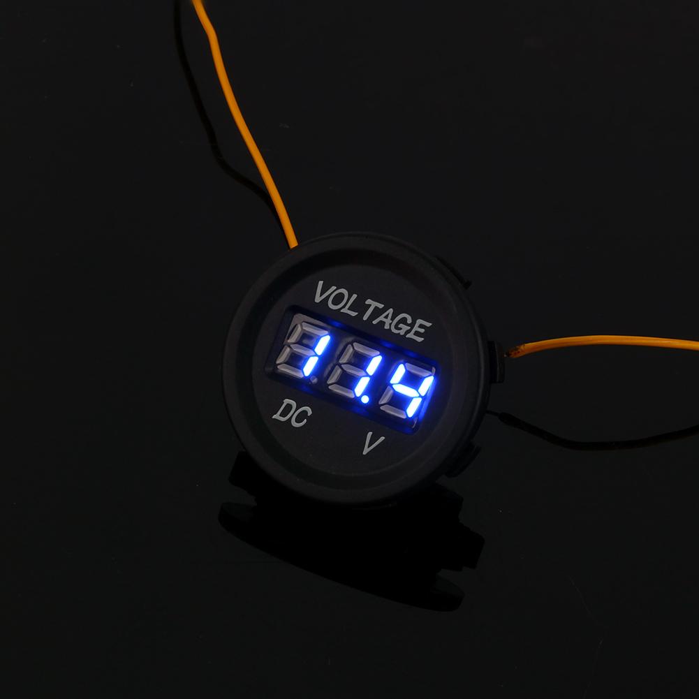 Waterproof Voltmeter Meter with LED Digital Display, 100 Brand New and High Quality, for Most Vehicles 12V-24V, Compact and Ht Resistant,