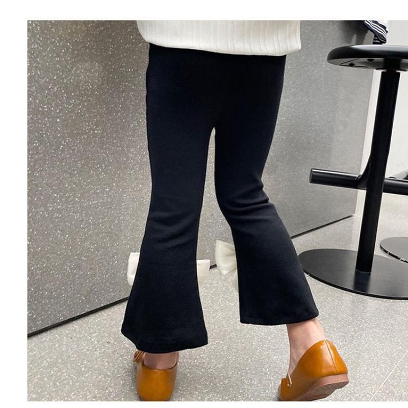 Детские расклешенные брюки для девочек, Новое поступление, детские повседневные хлопковые леггинсы для детей от 2 до 8 лет, детские осенние школьные брюки для маленьких девочек