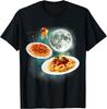 Спагетти Луна Космическая Паста Любители Графическая Футболка Небесная Еда Смешная Повседневная Футболка с Коротким Рукавом