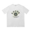2023 Cross-border European and American trendy brand RHUDE micro-label letter logo pattern short-sleeved t-shirt men's and women's high street loose h