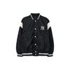 New MLB Nylon Varsity Jackets Coats Unisex Black 3AJPV0331-50BKS
