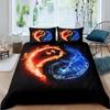 Комплект пододеяльников Инь-Ян в стиле бохо Trippy Art Twin Одеяло Gossip Traditional Ying Yang Theme King Size Полиэстеровое одеяло