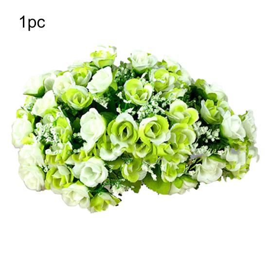 Поддельные цветы розы Искусственные цветочные растения Декор для свадебной вечеринки 21 головка на 1 букете