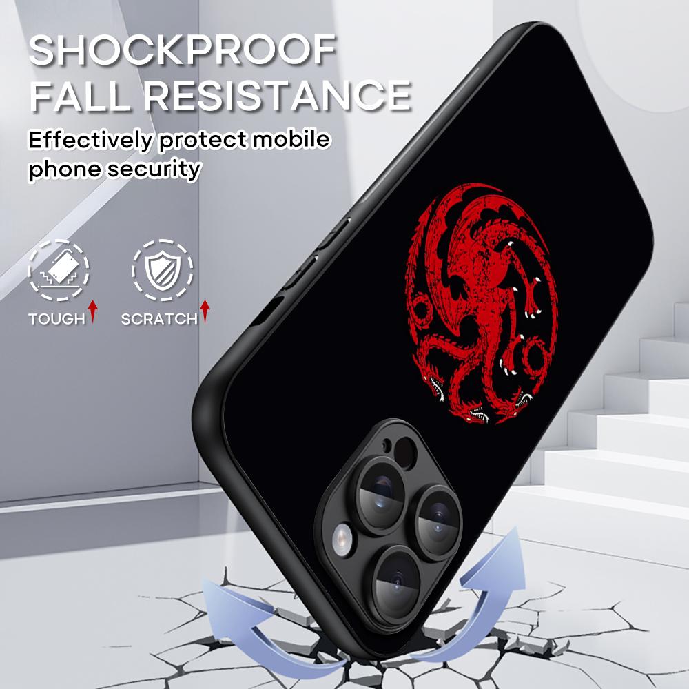 G-game of T-thrones fashion poster logo Phone Case For iPhone 17 16 15 14 13 12 Plus Pro Max High-end Luxury Magsafe Sheepskin