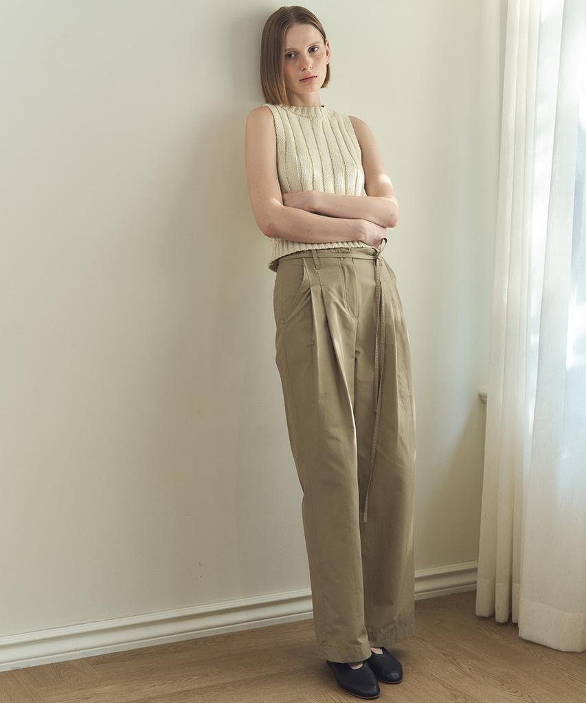 Leopeusaideuhwaiteulabel Брюки Grace Tuck Песочный