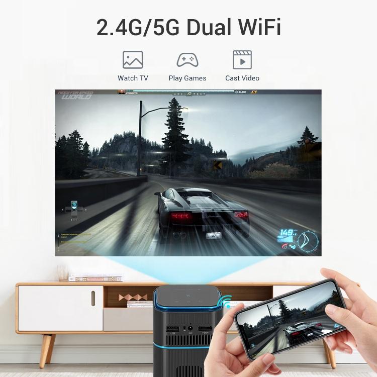 Заводской D042 Мини Карманный DLP 1080p Full HD LED Система Android 9 Наружный Домашний Кинотеатр Кино Фильм 4K Мини Проектор