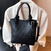 Fashionable and Simple Solid Color Woven Bucket Bag Women's 2025 New Korean Niche Design One-shoulder Crossbody Bag