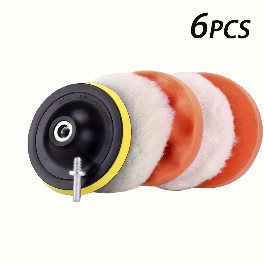 Набор для полировки и воскования автомобиля 4-5 дюймов, 100 мм Многофункциональный набор полировальных подушечек - Мягкая губка, Шерстяная подушечка и Шарообразный полировальный диск