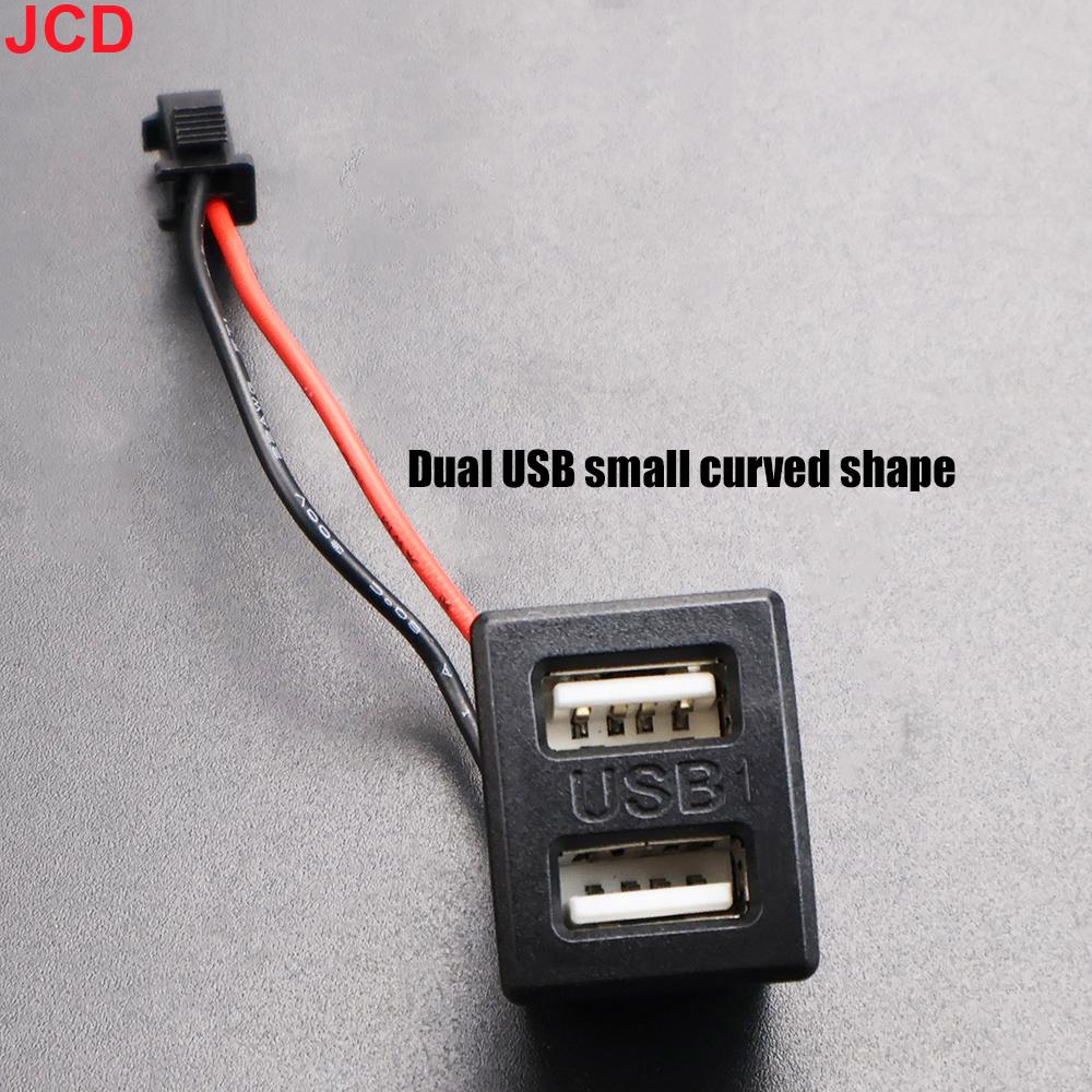 JCD 1pcs Double Layer Usb Female Base Type-C Socket and Female Usb Lamp Charging Socket Power Socket With Cable Connector