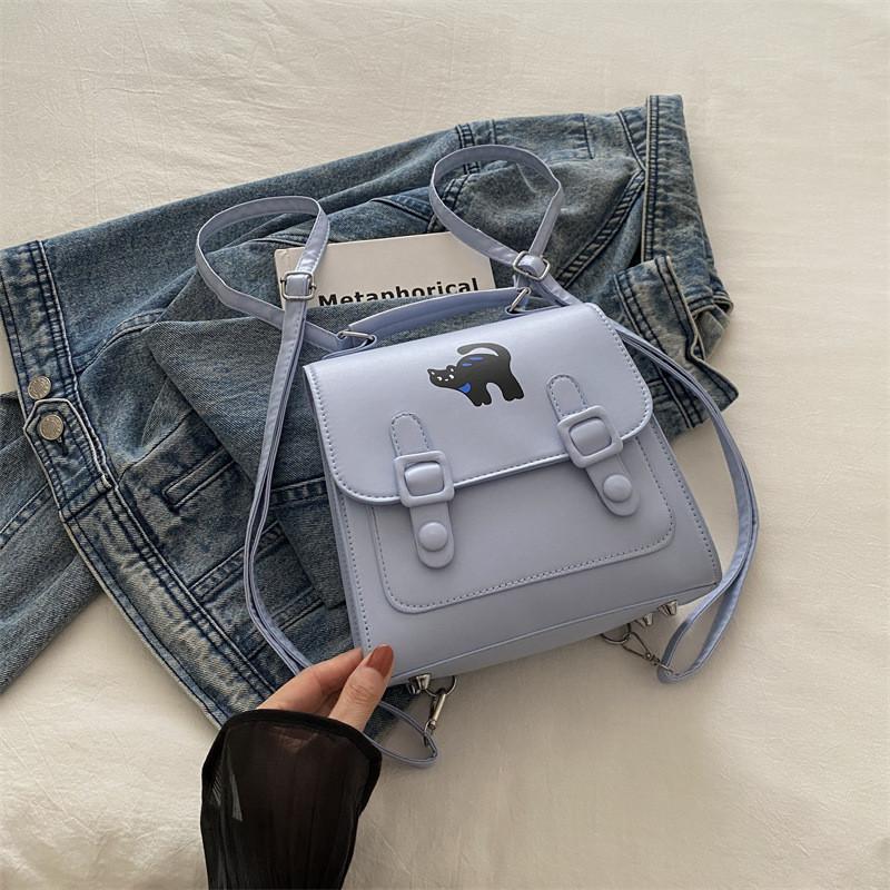 Fashionable Minimalist Backpack For College Students Stylish Unique Design 2024 Black White Blue Brown Colors