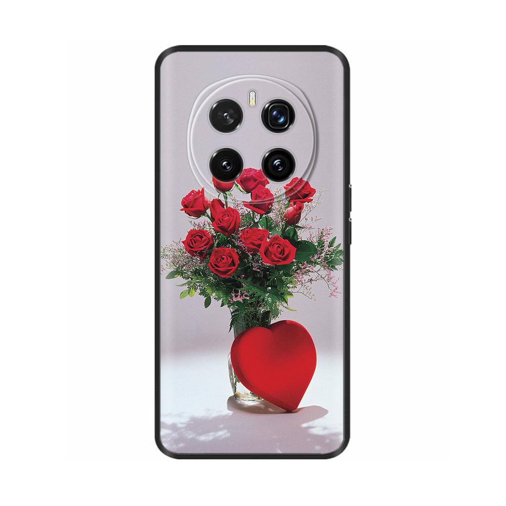 Phone Cases for Honor Magic7 Pro 5G Case Protector Heart Painted Soft Silicon TPU Bumper for Honro MAGIC 7 7Pro Cover Magic7Pro