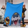Плед с принтом в стиле Zig Sharko Идеально подходит для дивана кровати путешествий использования на открытом воздухе Машинная стирка Уютный Прочный